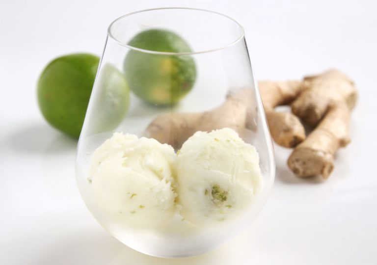 Sorbet citron vert et gingembre