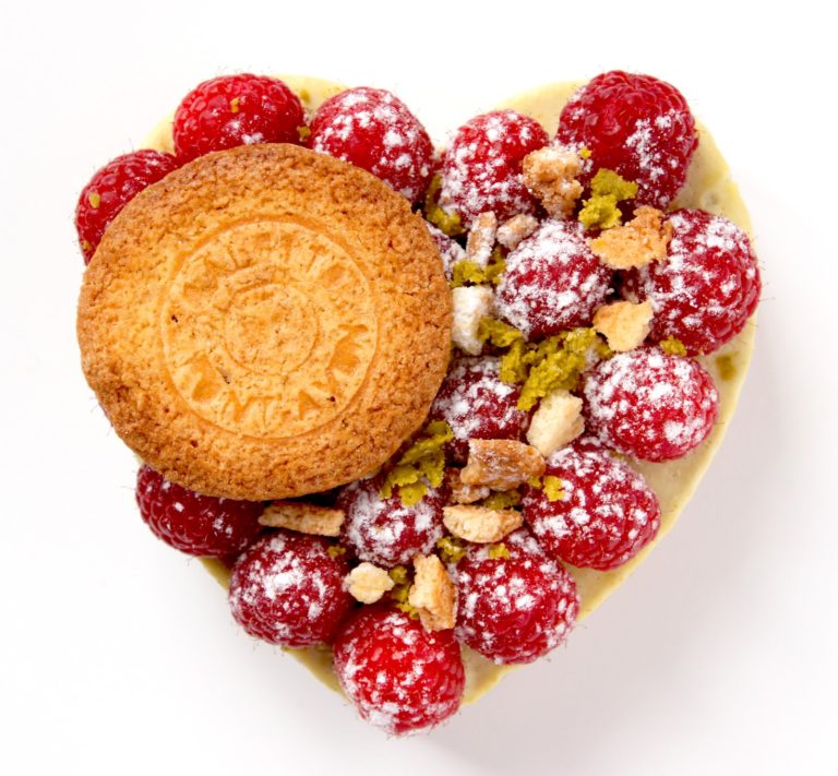 Coeur pistaches framboises de traou mad